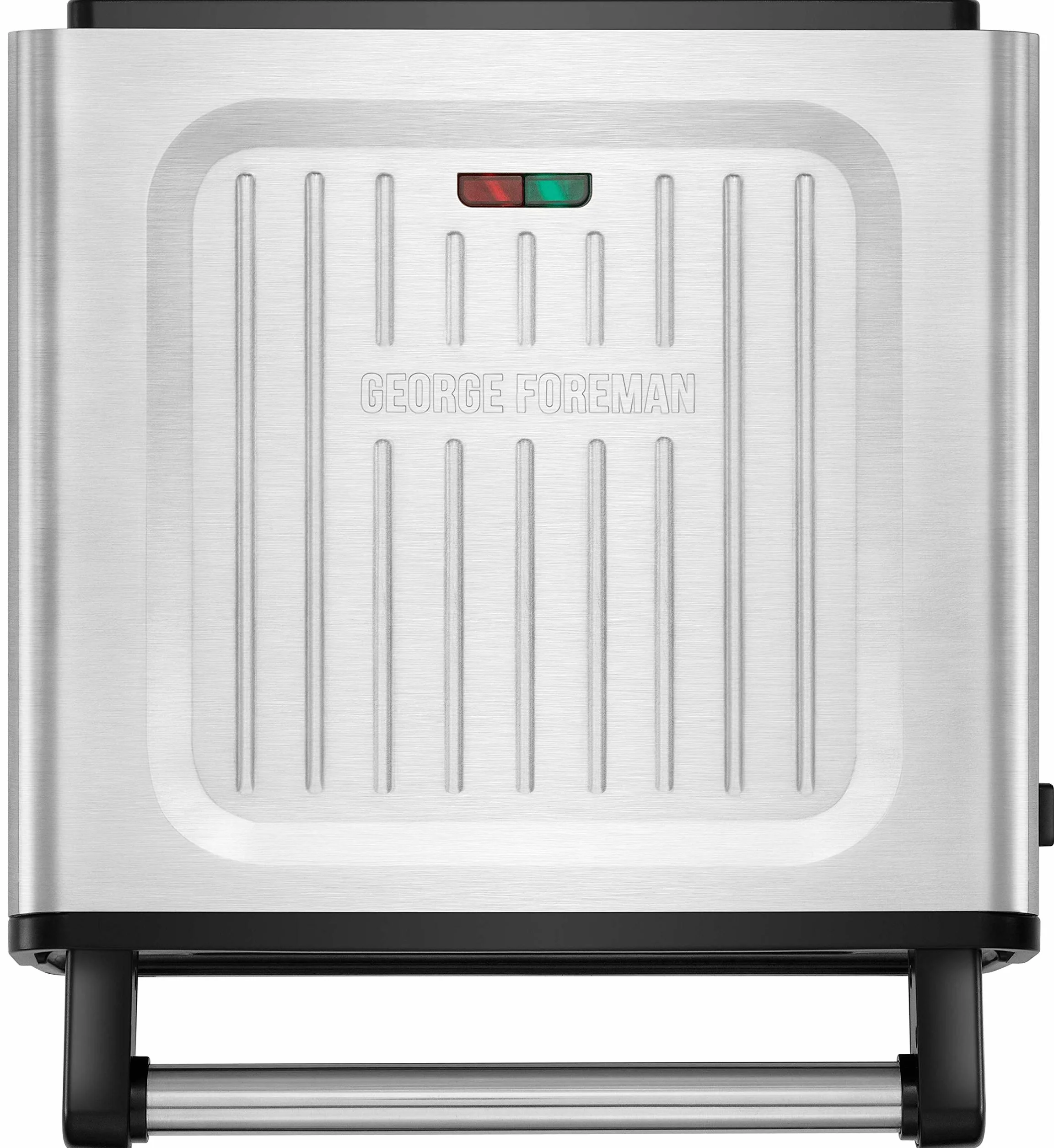 George Foreman grill elektryczny, bezdymny, kontaktowy, redukujący ilość tłuszczu, redukuje ilość dymu, płyta nieprzywierająca, moc 1500W, stalowy, srebrny, 28000-56