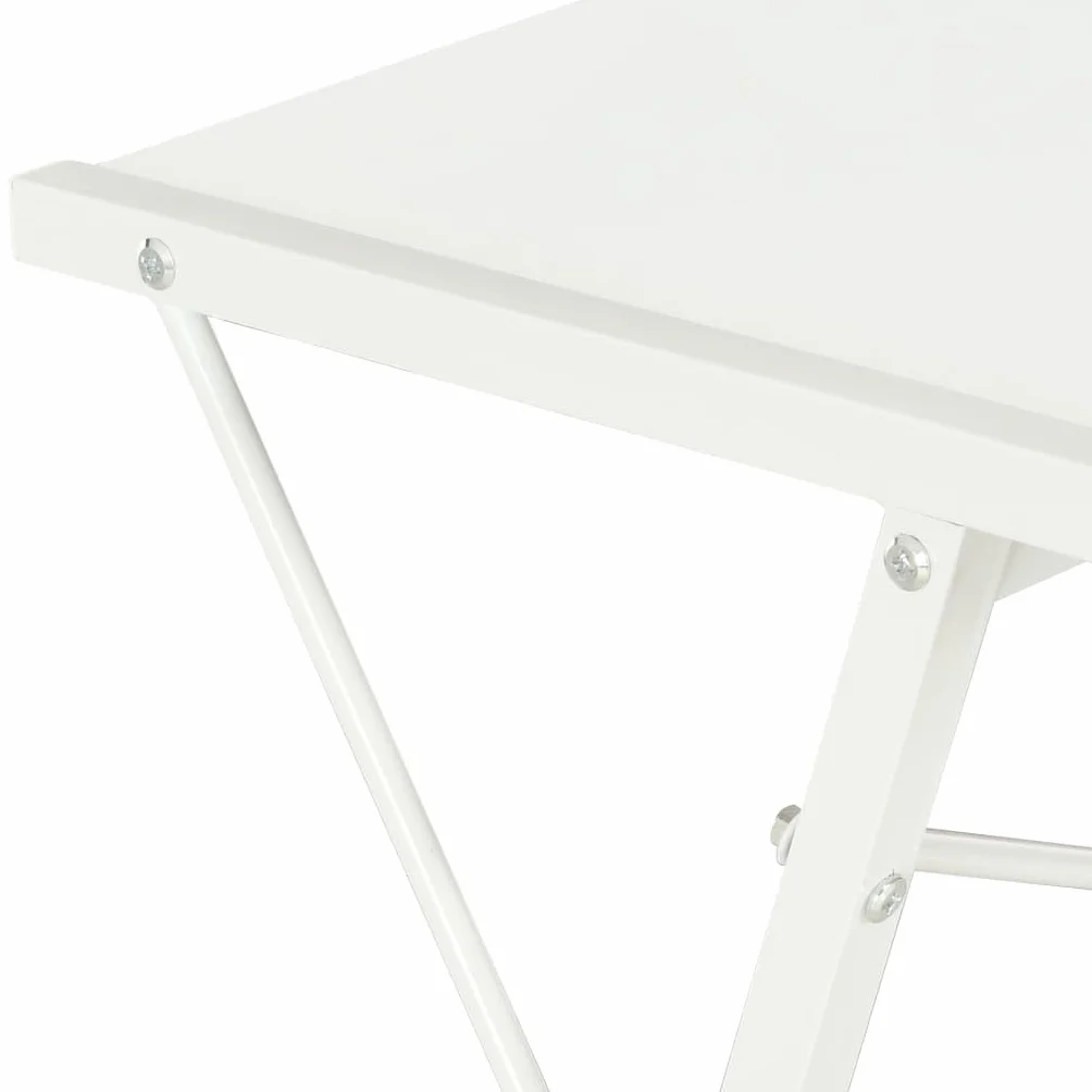 Nowoczesne biurko z regałem, białe, 116 x 50 x 93 cm, stół biurowy z nogami w kształcie litery X, stolik pod komputer i stół roboczy do domu, do gier, pokoju młodzieżowego, organizacji i