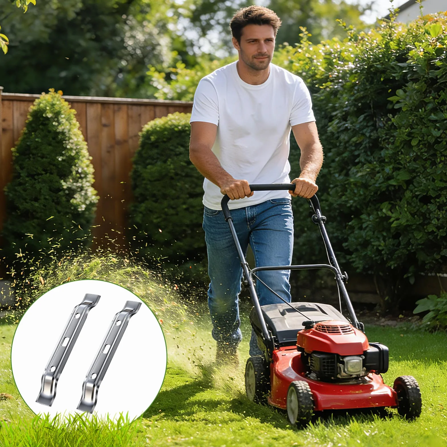 2 sztuki noży do kosiarki automatycznej Stihl, noże zamienne do kosiarki Stihl iMOW RMI 422 422P 422PC RMI422 P C, ostrza kosiarki do trawy, 20 cm, kolor srebrny