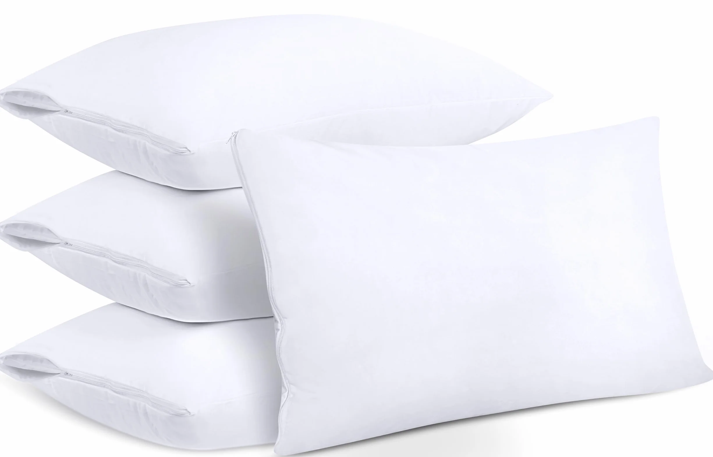 Utopia Bedding Wodoodporne Poszewki Na Poduszki 50 x 80 cm - Zestaw 4 - Ochraniacze Na Poduszki Z Zamkiem - Poszewka Na Poduszkę Przeciw Insektom i Roztoczom