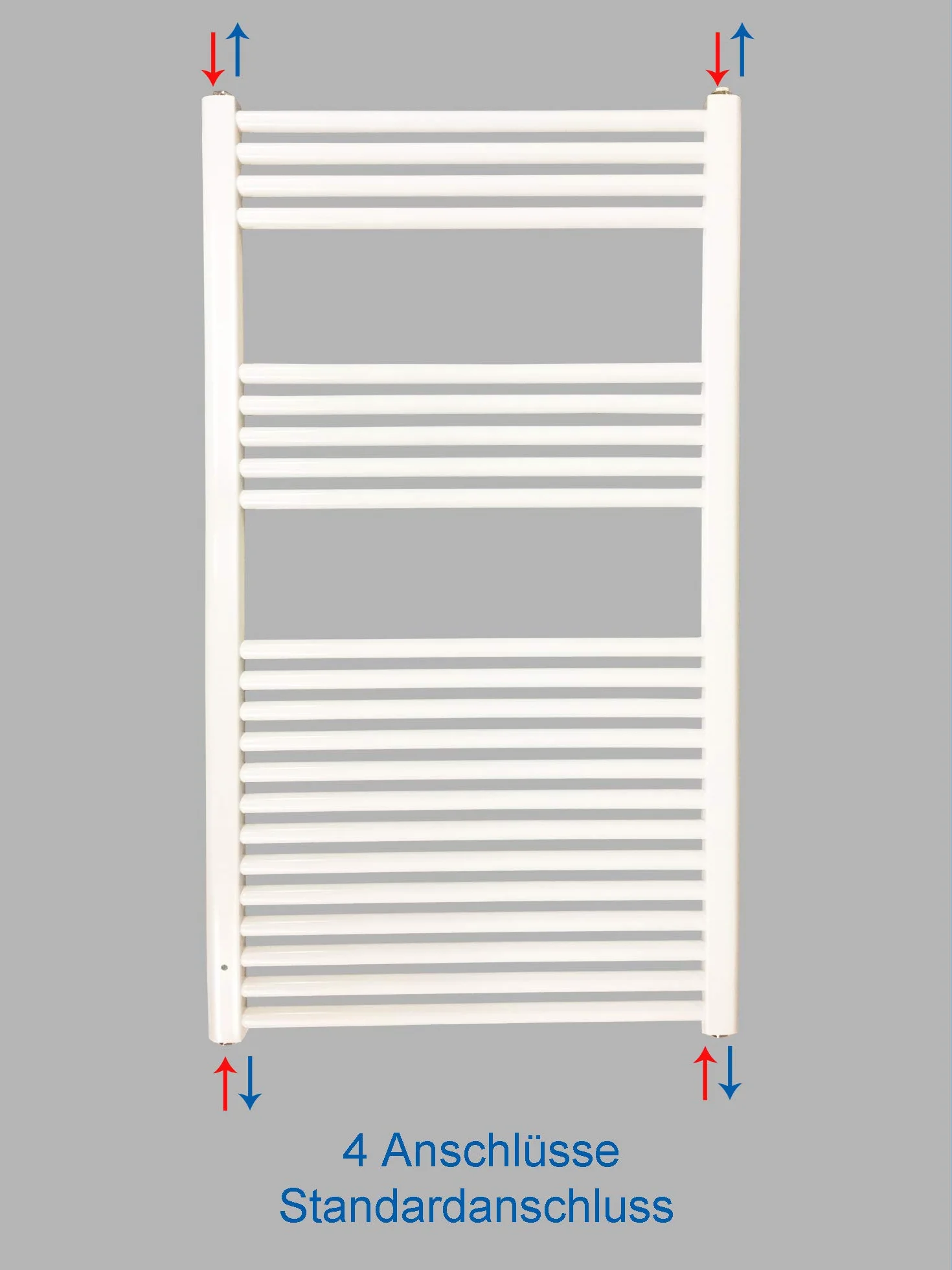 Grzejnik łazienkowy SMYRNA biały 450 x 600 mm. Proste przyłącze standardowe suszarki do ręczników ocieplacz na ręczniki
