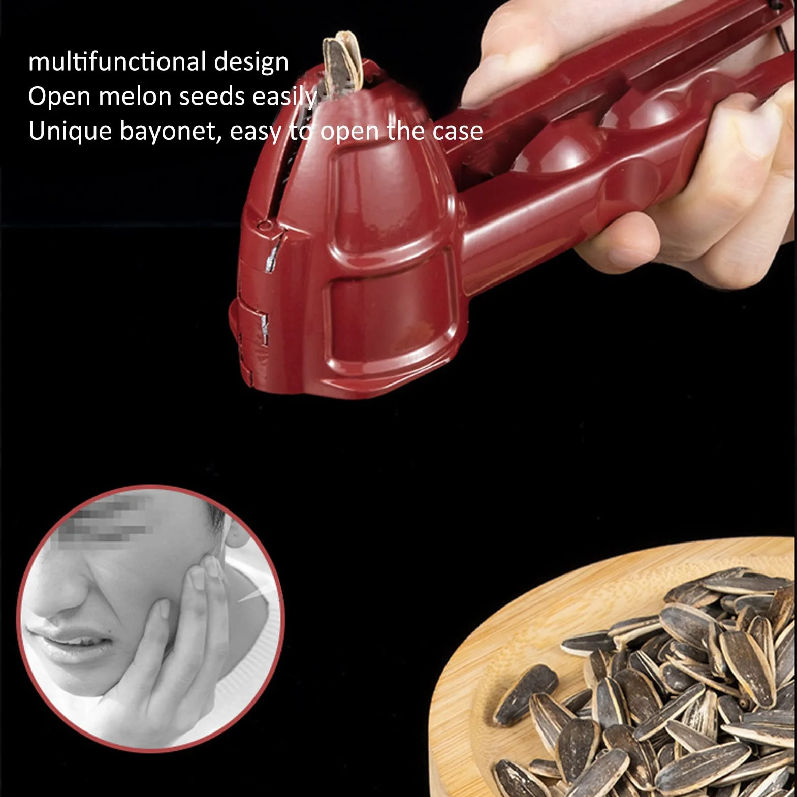 Protable Dziadek do Orzechów Klip Kasztanowy, Aluminium Red Chestnut Cutter Tool Otwieracz do Orzechów Pistacjowych Orzechów Macadamia Wielofunkcyjny Dziadek Do Orzechów