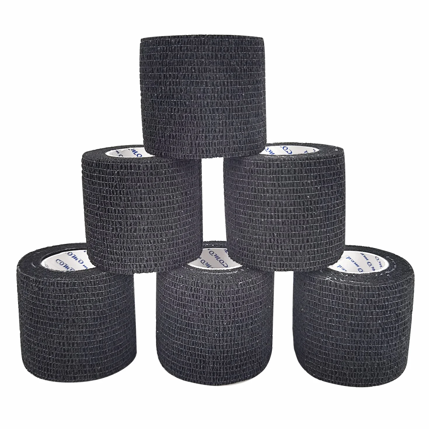Cohesive Bandage Adhesive Bandaż Rolka Elastyczna Bandaż Włóknina Spójna Athletic Tape Alleray Tested Black 5cm 6 rolek …