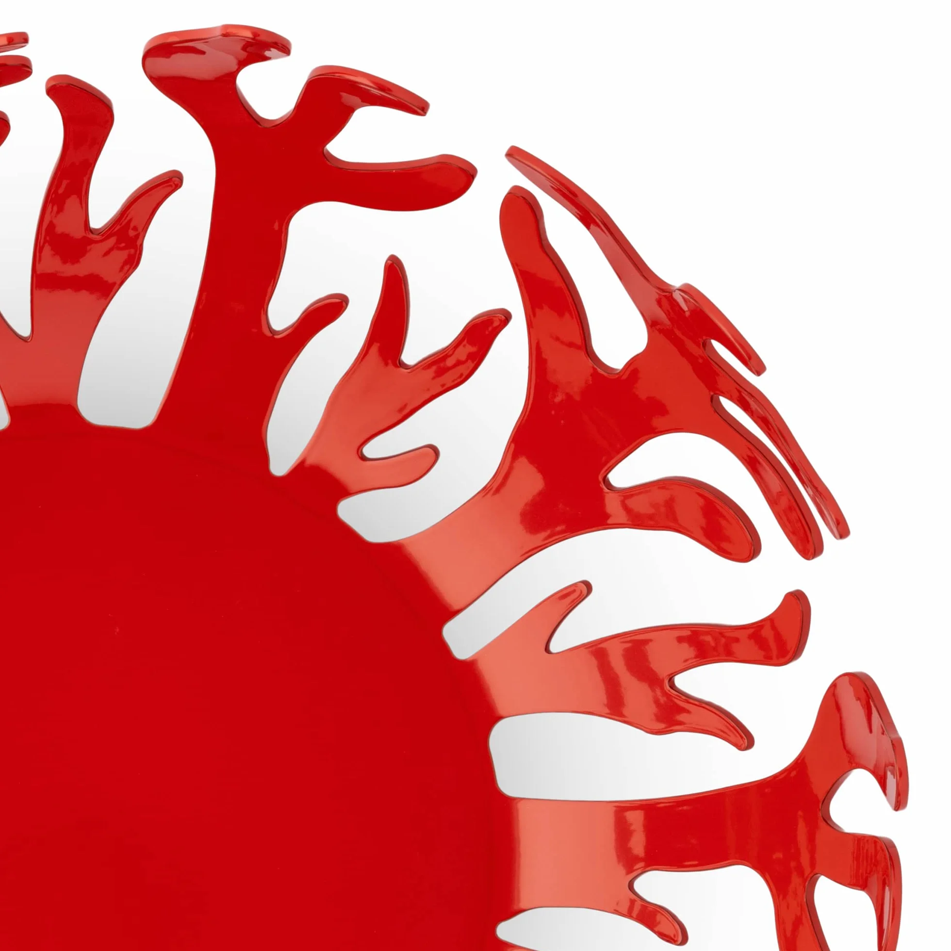 Alessi ESI01/29 Mediterraneo uchwyt na owoce ze stali nierdzewnej, lakierowany na bazie żywicy epoksydowej, czerwony, Ø 29 cm