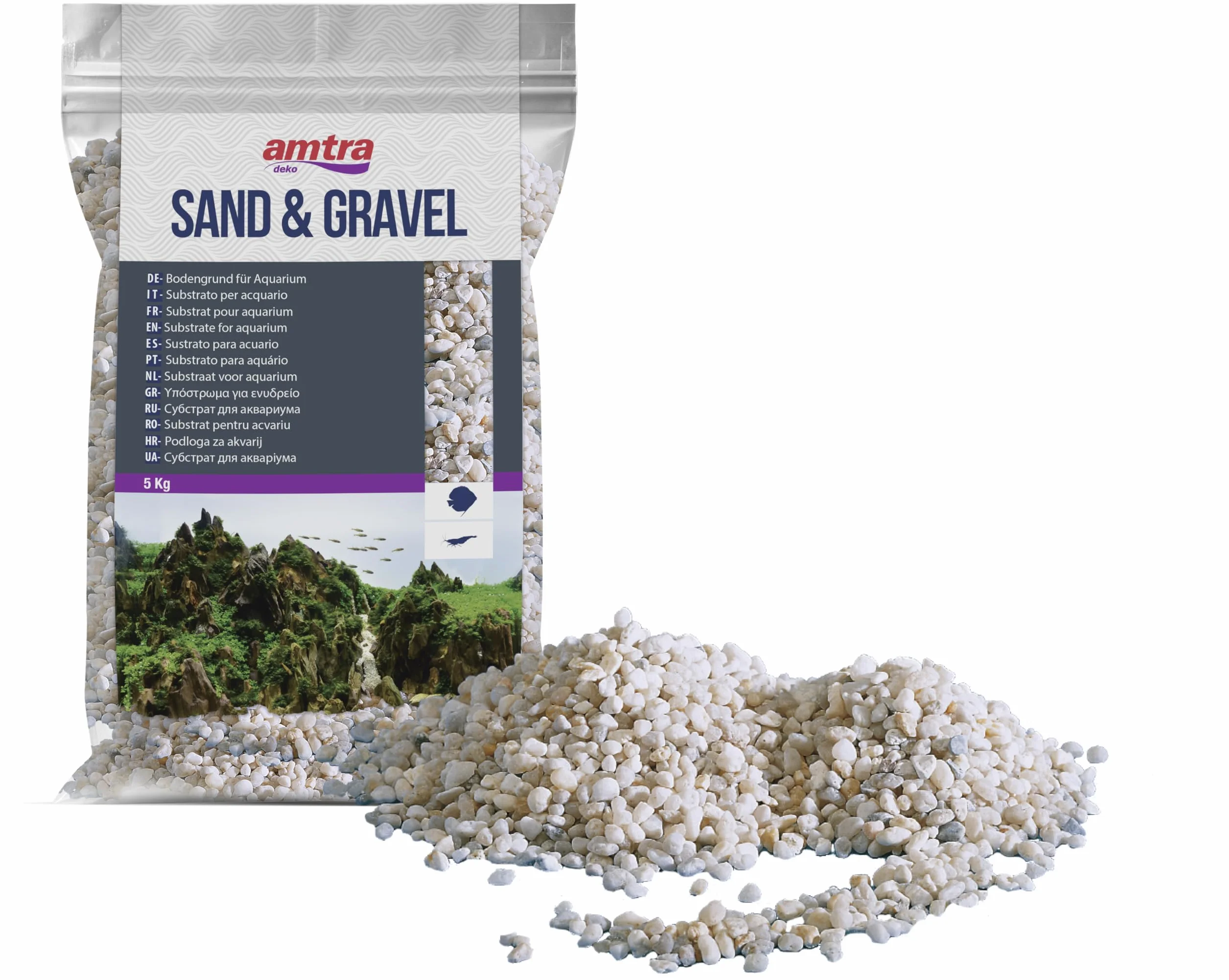 Amtra Ghiaia Noa Naturalny żwir akwariowy dekoracyjny 2-5 mm 5KG