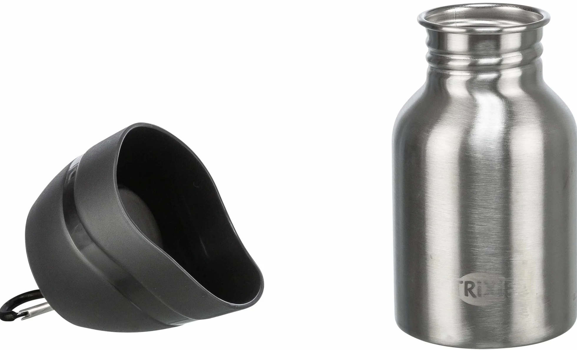 Trixie Butelka ze stali nierdzewnej/tworzywa sztucznego z miską, 300 ml, różne kolory