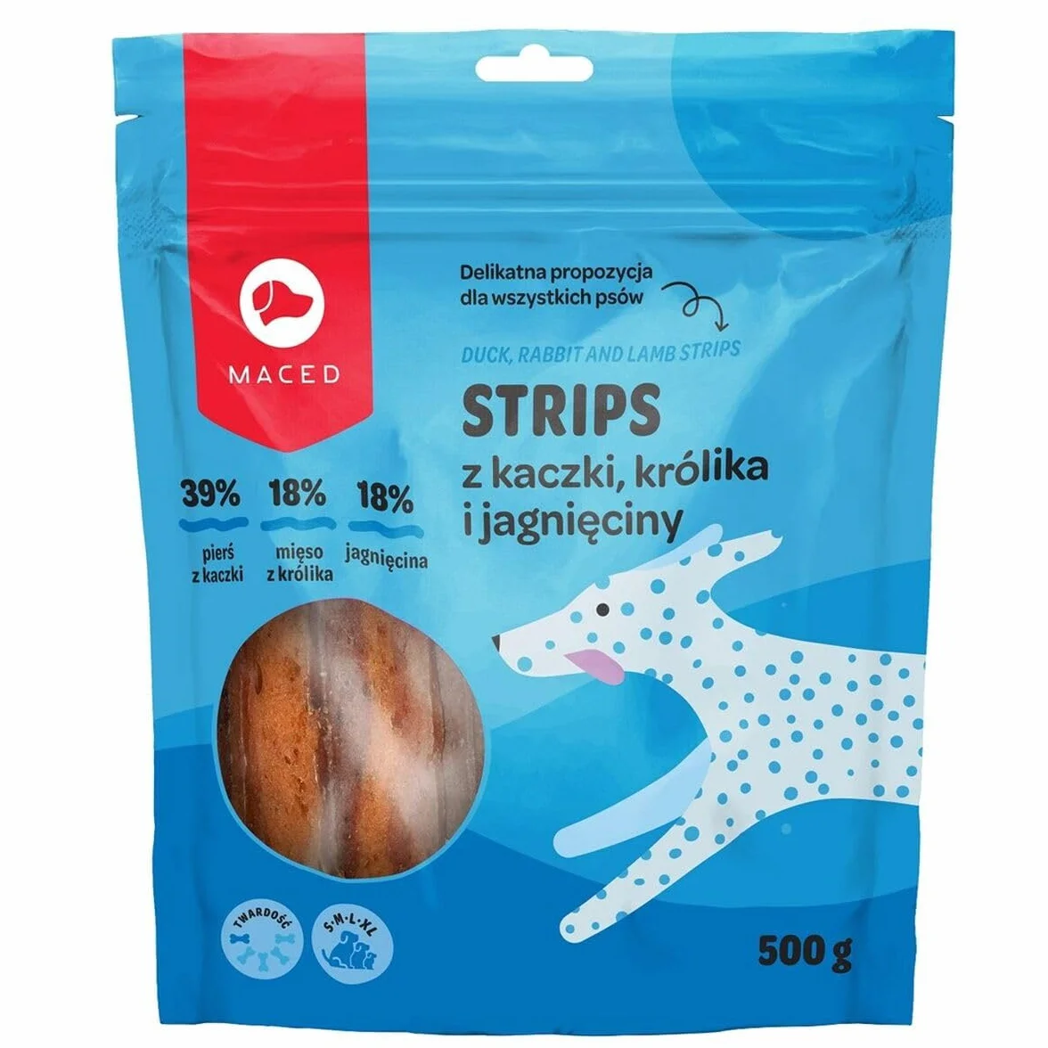 MACED TRIO Przysmak dla psa kaczka, królik, jagnięcina 500g