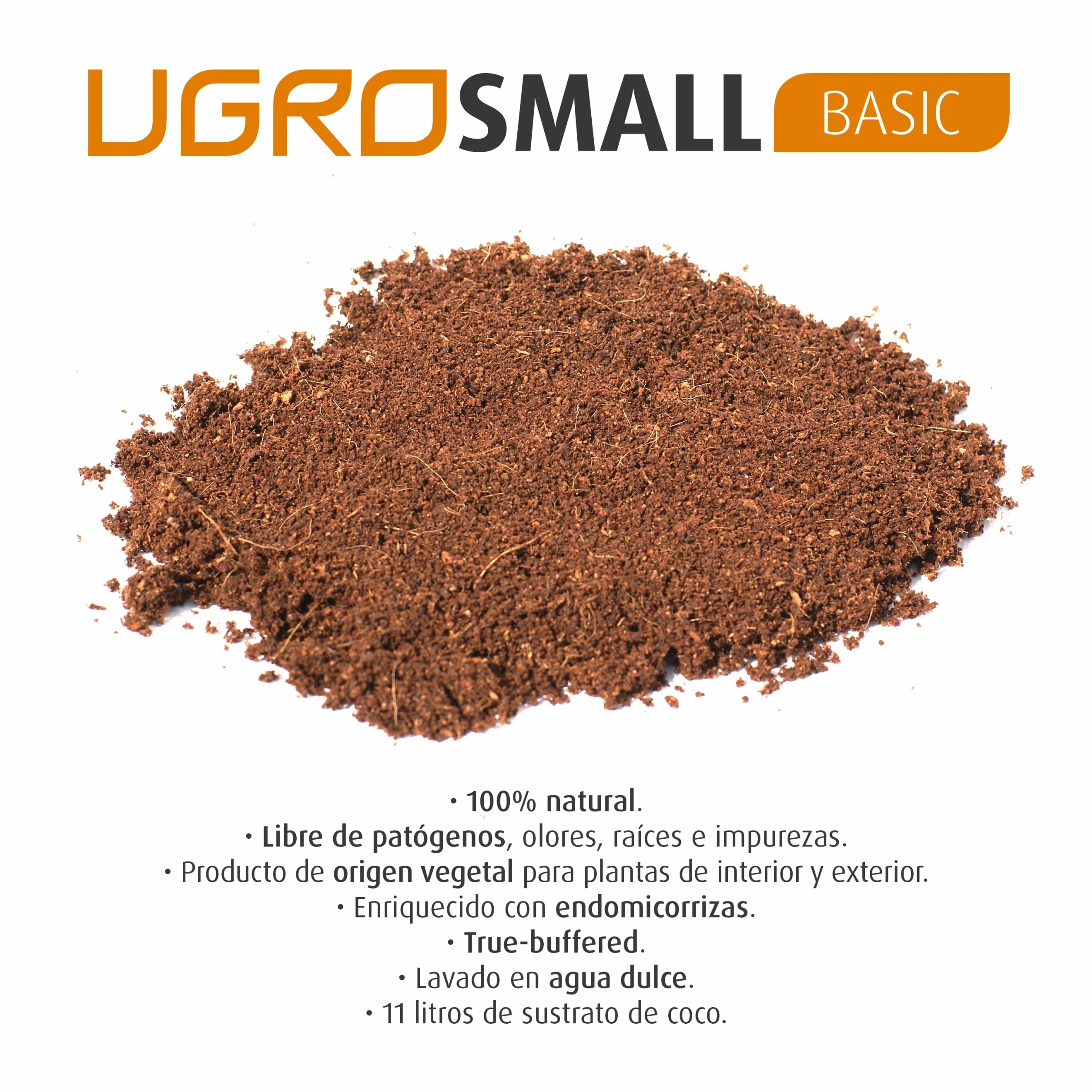 Podłożenie/blok/cegła z suszonego włókna kokosowego U-Gro Small (750 g - 11 l)