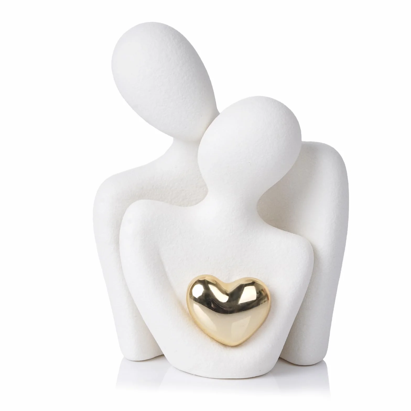 Romantyczna statuetka dla pary, abstrakcyjna rzeźba, mini para, dekoracja salonu, nowoczesna figurka ceramiczna, dla par, rzeźba na wesele, dekoracja domu, romantyczny prezent