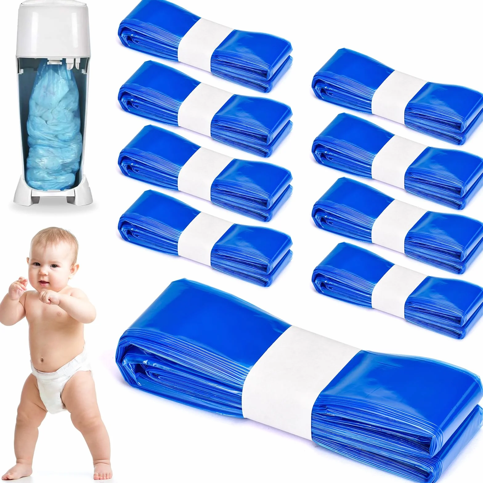 Pojemnik na pieluchy 9 sztuk kompatybilny z AngelCare Litter Locker Tommee Tippee wiaderko z uszczelnieniem
