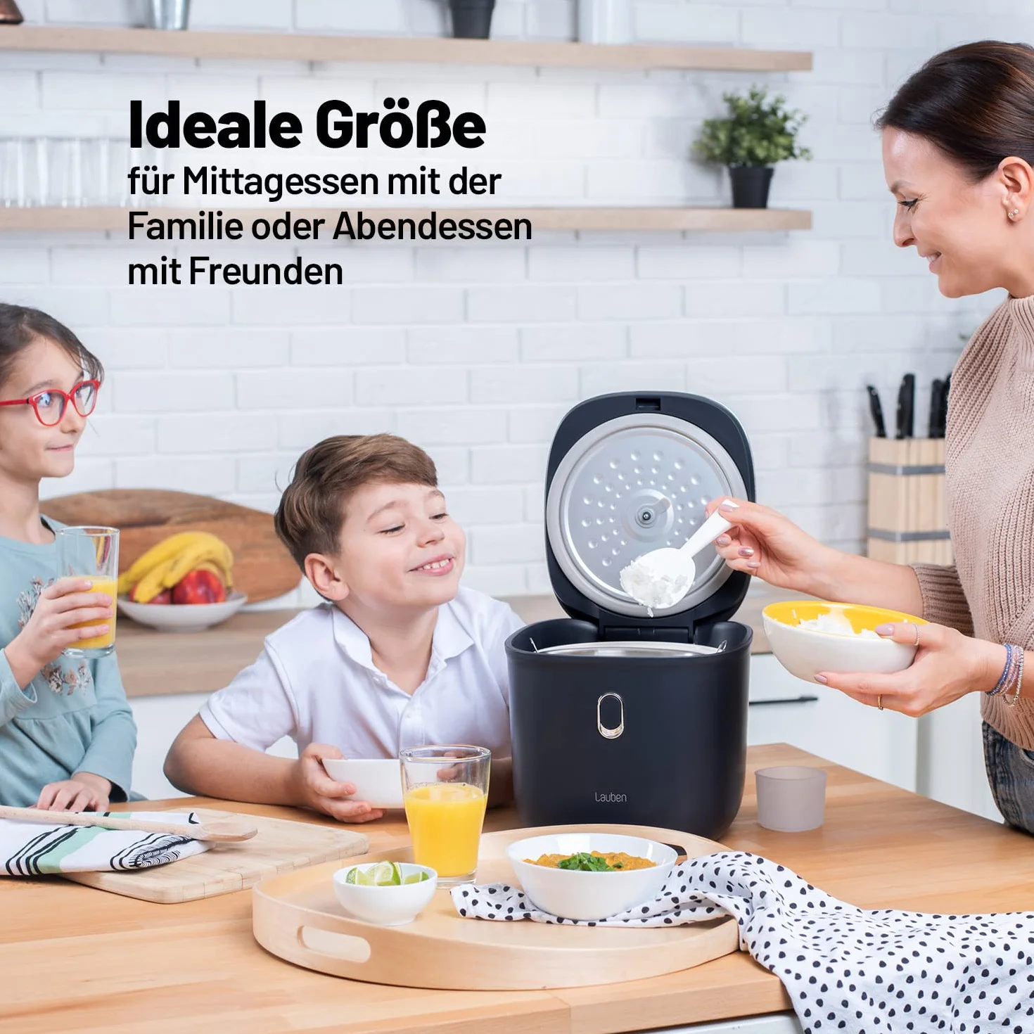 Lauben Low Sugar Rice Cooker szybkowar z funkcją niskiego cukru, pojemność 3 l, 6 trybów, opóźniony start, utrzymywanie ciepła, nieprzywierająca powierzchnia ceramiczna, nadaje się do mycia w