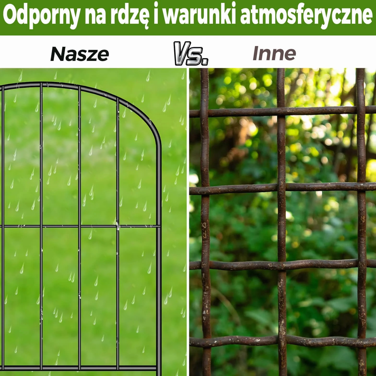 Ogrodzenie ogrodowe, 10 sztuk, kompletny zestaw dekoracyjny, metalowy płot wtykowy, łuk, płot ogrodowy, metalowe elementy ogrodzenia, ogrodzenie dla psów (łuk górny-B)