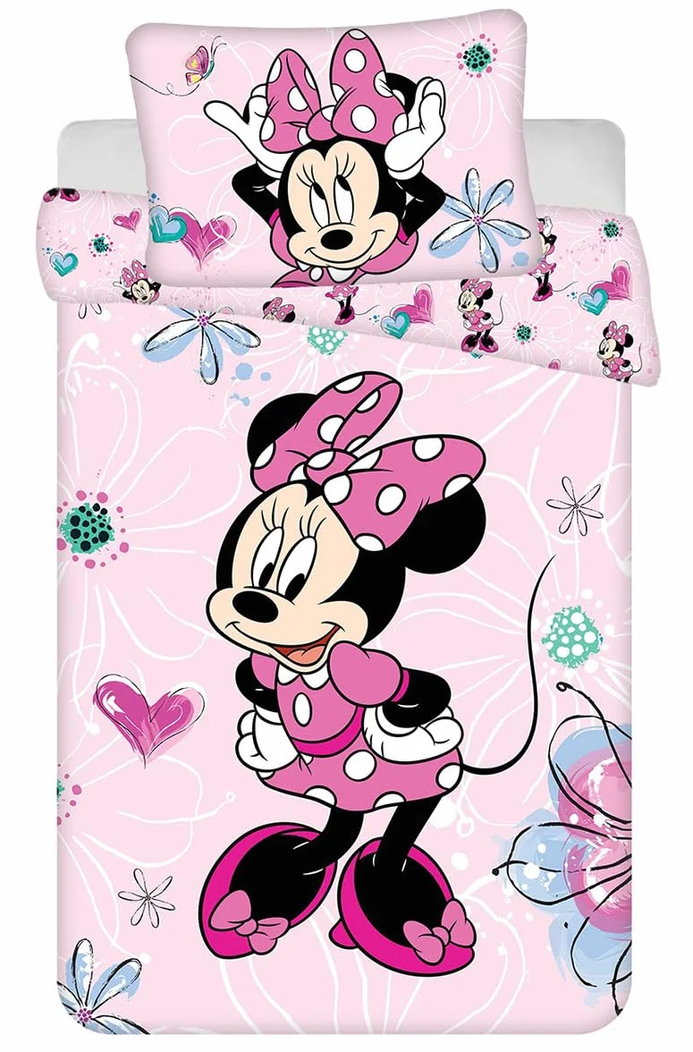 AC-Déco Disney - 1" bawełniany zestaw pościeli dziecięcej Minnie - 100 x 135 cm