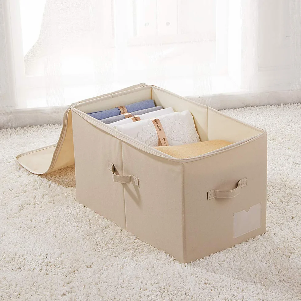 22 "(L) X13" (W) X12,6 "(H), duży schowek na szafę z pokrywką, składana szafa na ubrania, beżowe