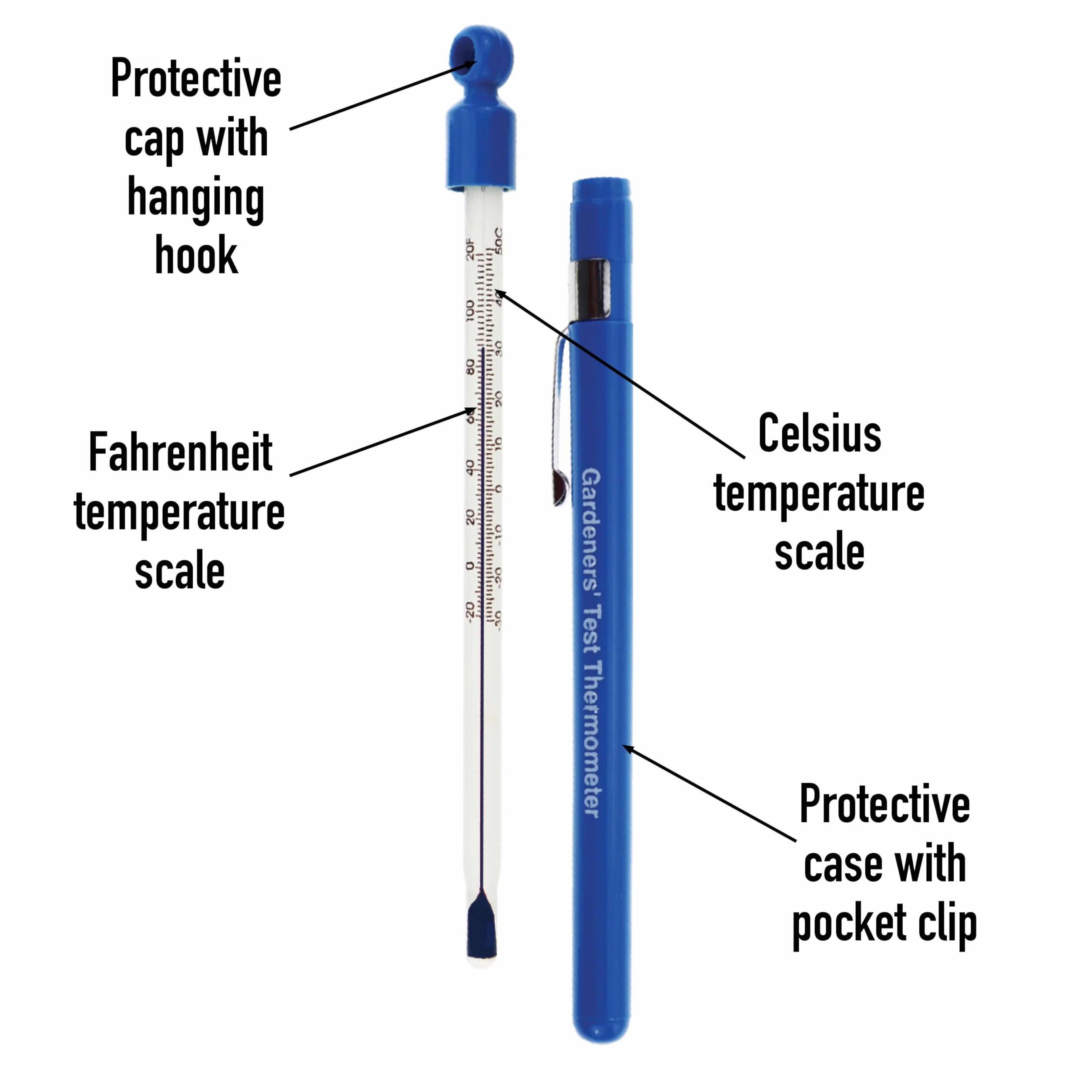 Thermometer World Praktyczna sonda do pomiaru temperatury gleby do ogrodu - sonda przed siewem i sadzeniem