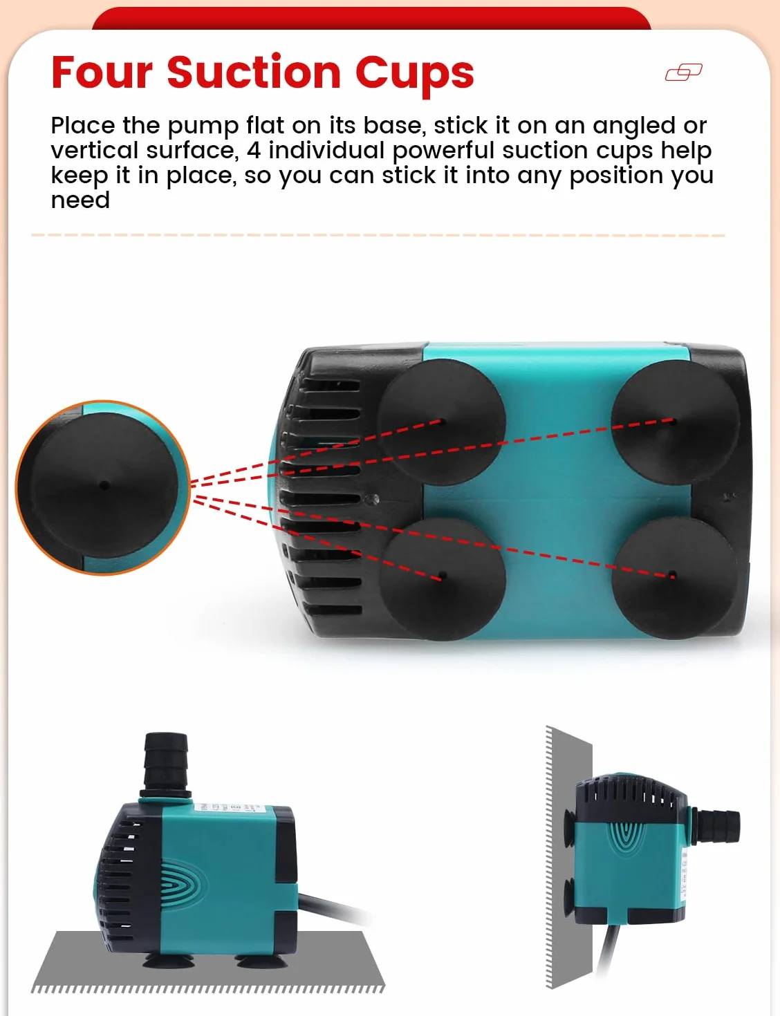 Pompy wodne (1200 l/h, 25 W) do akwariów, stawu, studni, hydroponiki, akwarium, pompa głębinowa do stawu, studni, EB305