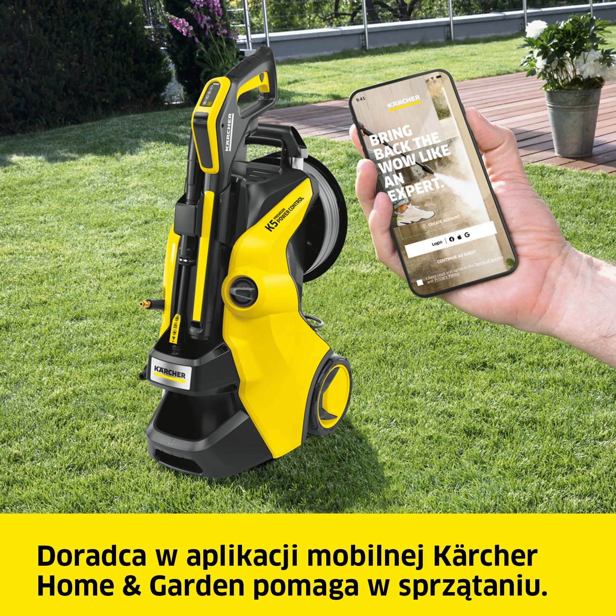 Kärcher Myjka ciśnieniowa K 5 Premium Power Control Flex Home, 145 bar, 500 l/h, powierzchnia: 40 m²/h, waga: 13,9 kg, pistolet ciśnieniowy, lanca rotacyjna, dysza strumieniowa, zestaw domowy