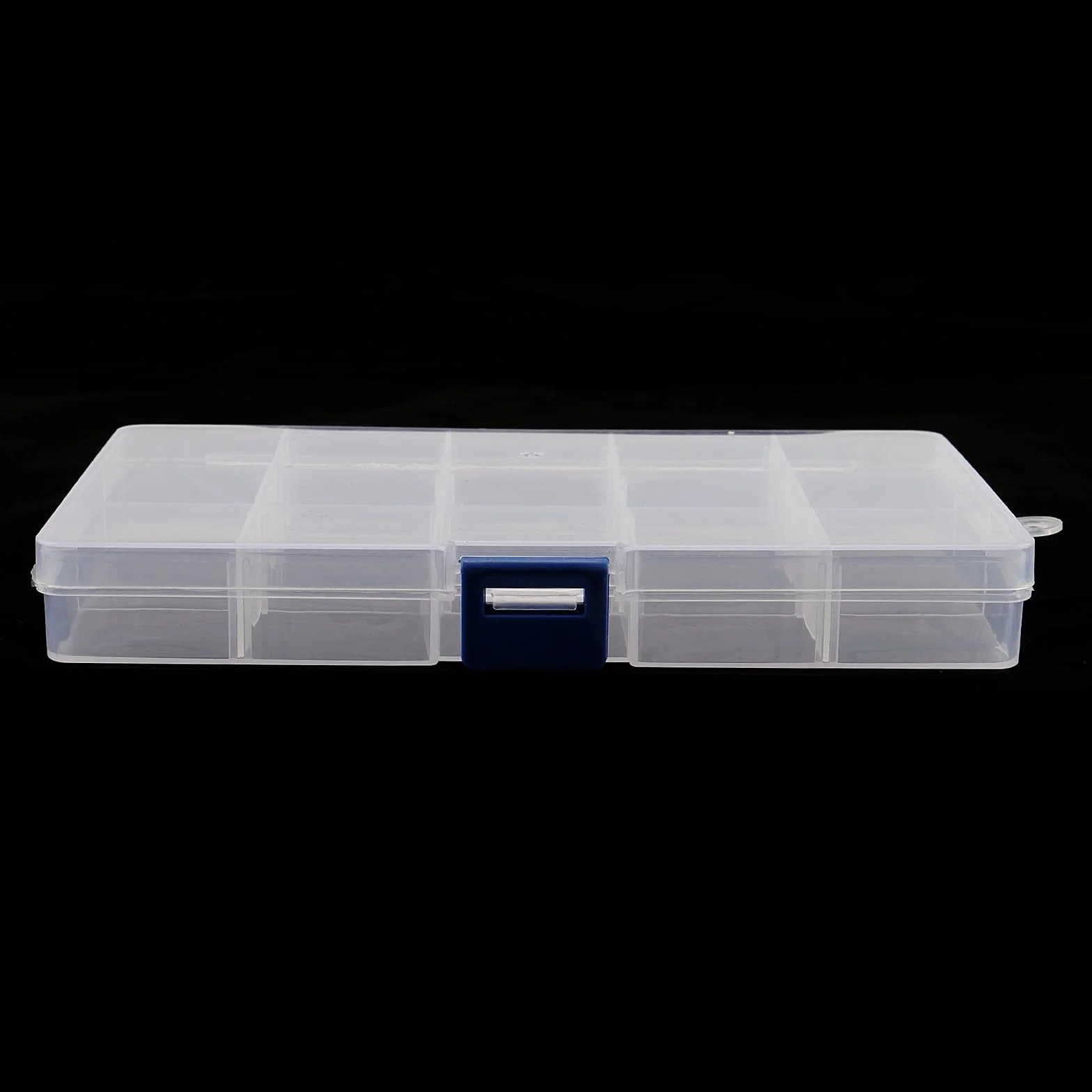 Pudełko do przechowywania, 12 sztuk, 15 przegródek, 17,3 x 9,8 x 2,3 cm, przezroczyste pudełka do przechowywania pereł ze zdejmowanymi ściankami działowymi, pudełka do sortowania małych części,