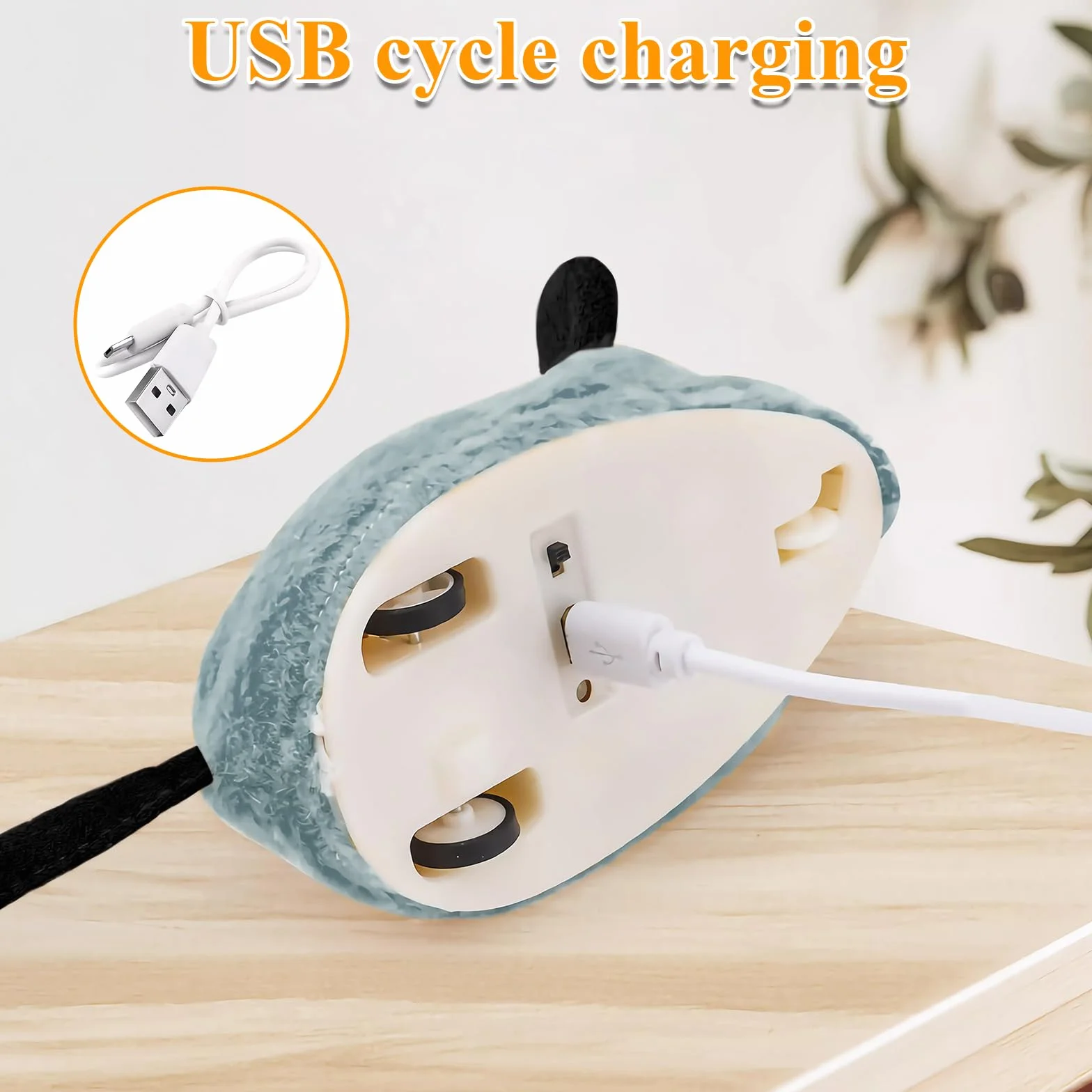 OneNine Elektryczna zabawka dla kotów, zabawka dla kotów, zabawka z piórkiem, zabawka dla kota z kablem USB, do wybiegu i przeciw nudzie