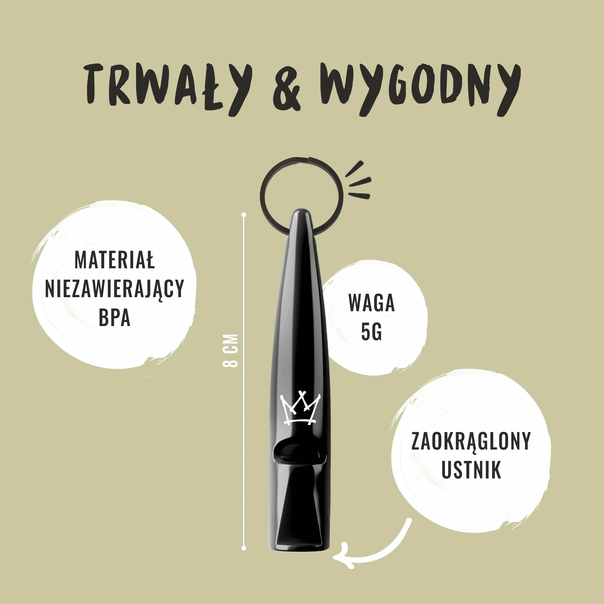 Rudelkönig Gwizdek dla psa z paskiem gwizdkowym treningowy standardowej częstotliwości