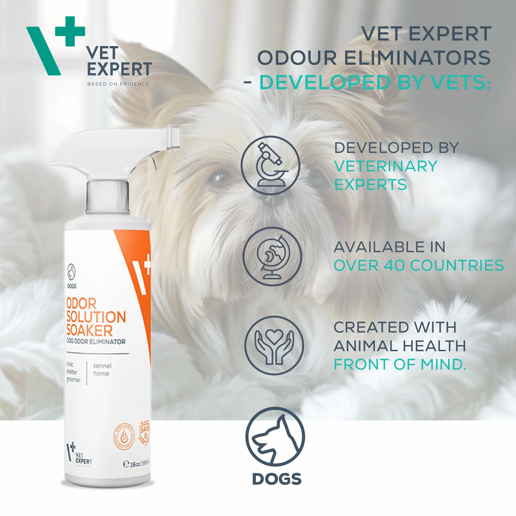 VET EXPERT DOG ODOR ELIMINATOR + TRIGGER - neutralizator zapachów psów 500 ml
