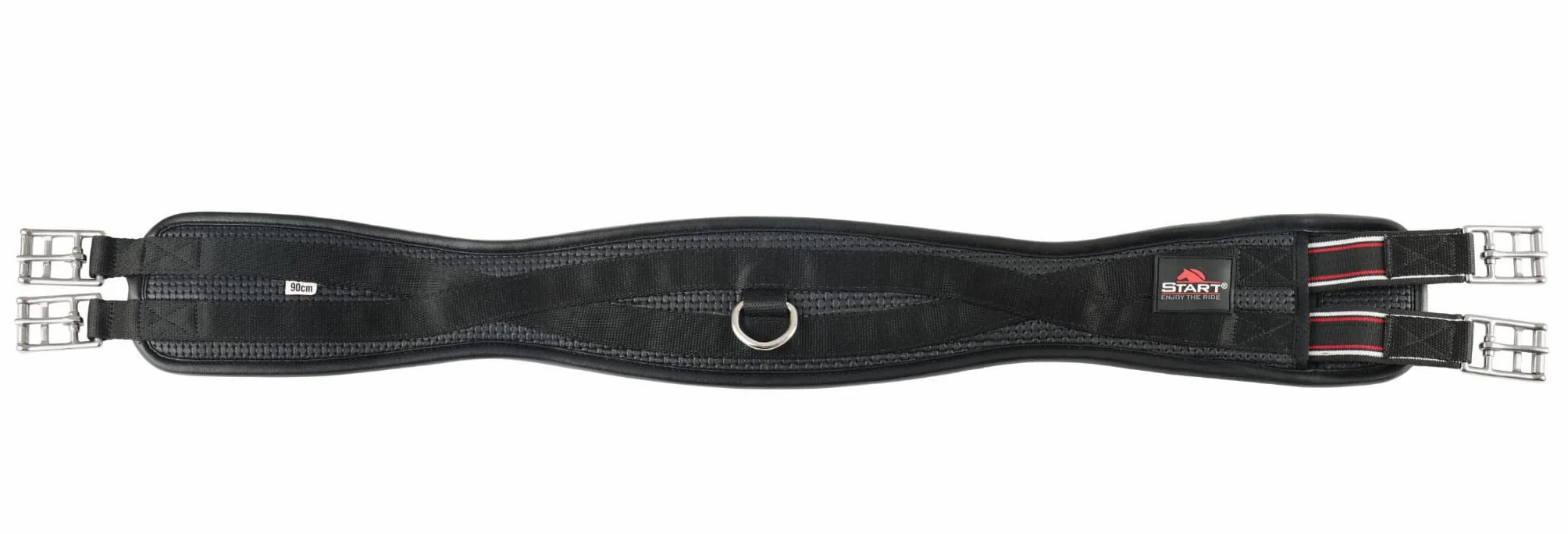 Popręg dla konia wszechstronny VS PCV START elastic czarny 125 cm