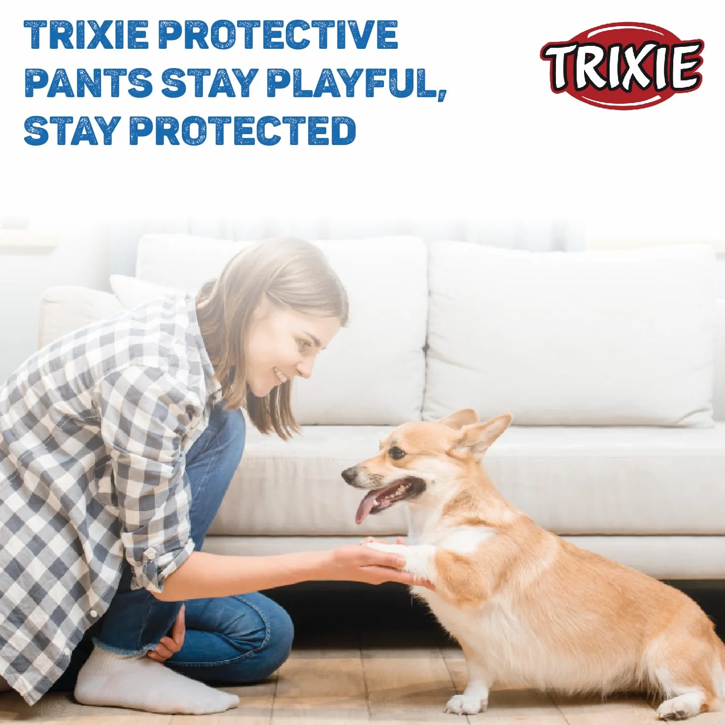 Trixie Spodnie ochronne dla psa średnie czarne