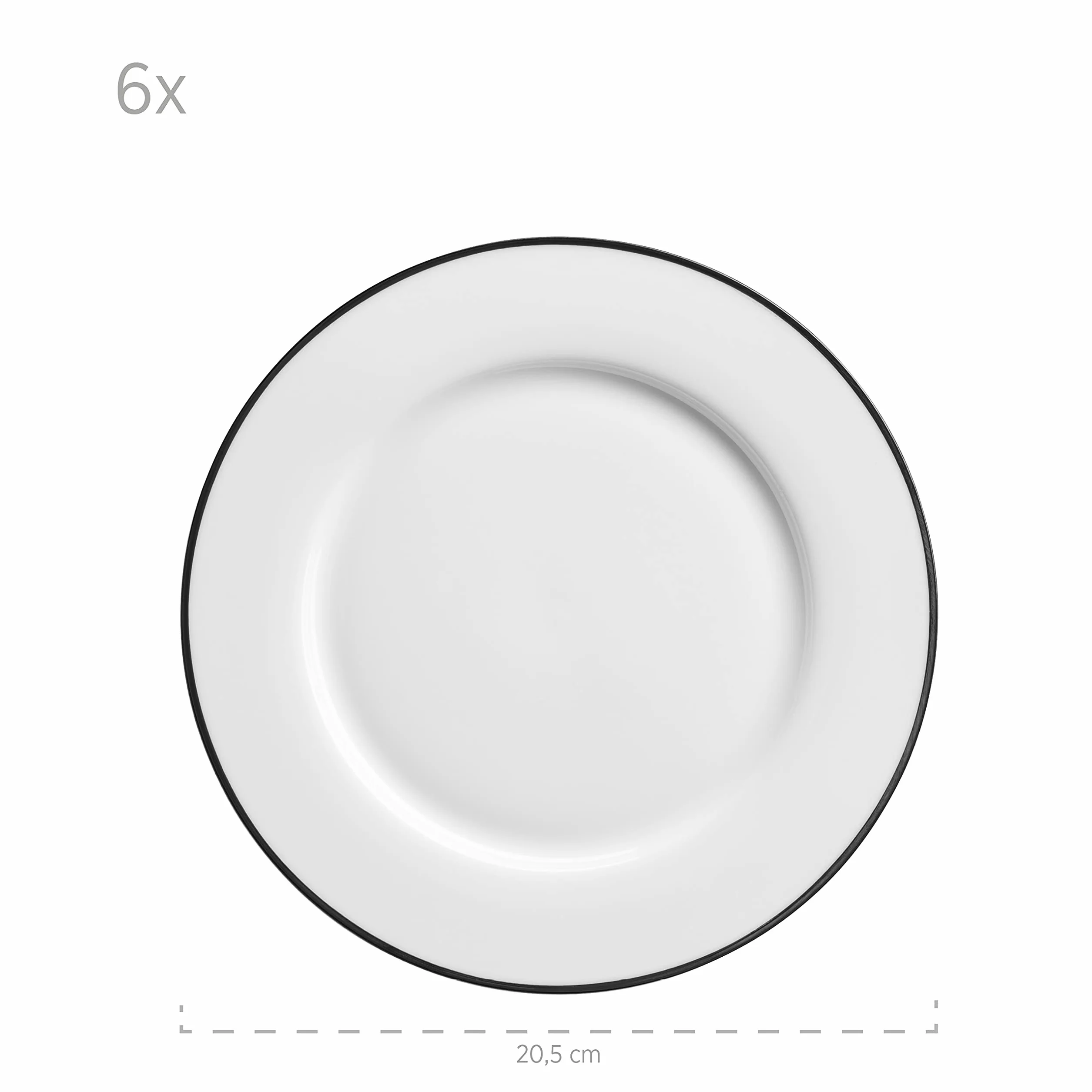 Mäser ENNA porcelanowy zestaw do kawy biały czarny