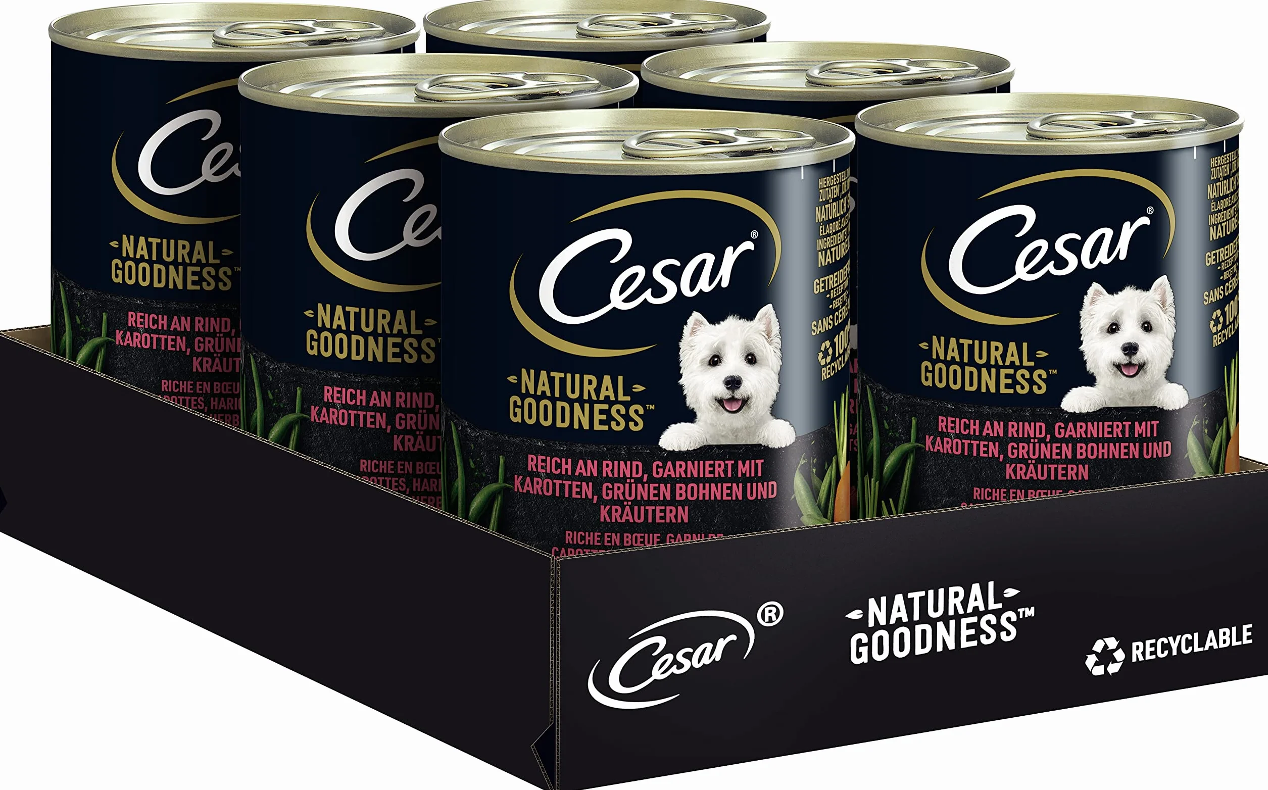 Cesar Naturalna karma dla psów dla dorosłych 6 x 400 g mokra wołowina