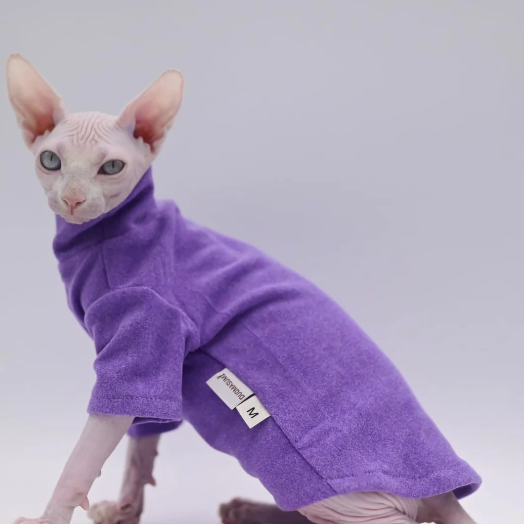 Sphynx Ubrania dla kotów, samonagrzewające się, ciepła bielizna termiczna, bezwłose, ubrania dla kota Sfinksa, Devon, Cornish ubrania dla kotów i małych kotów i psów (czarne), rozmiar L