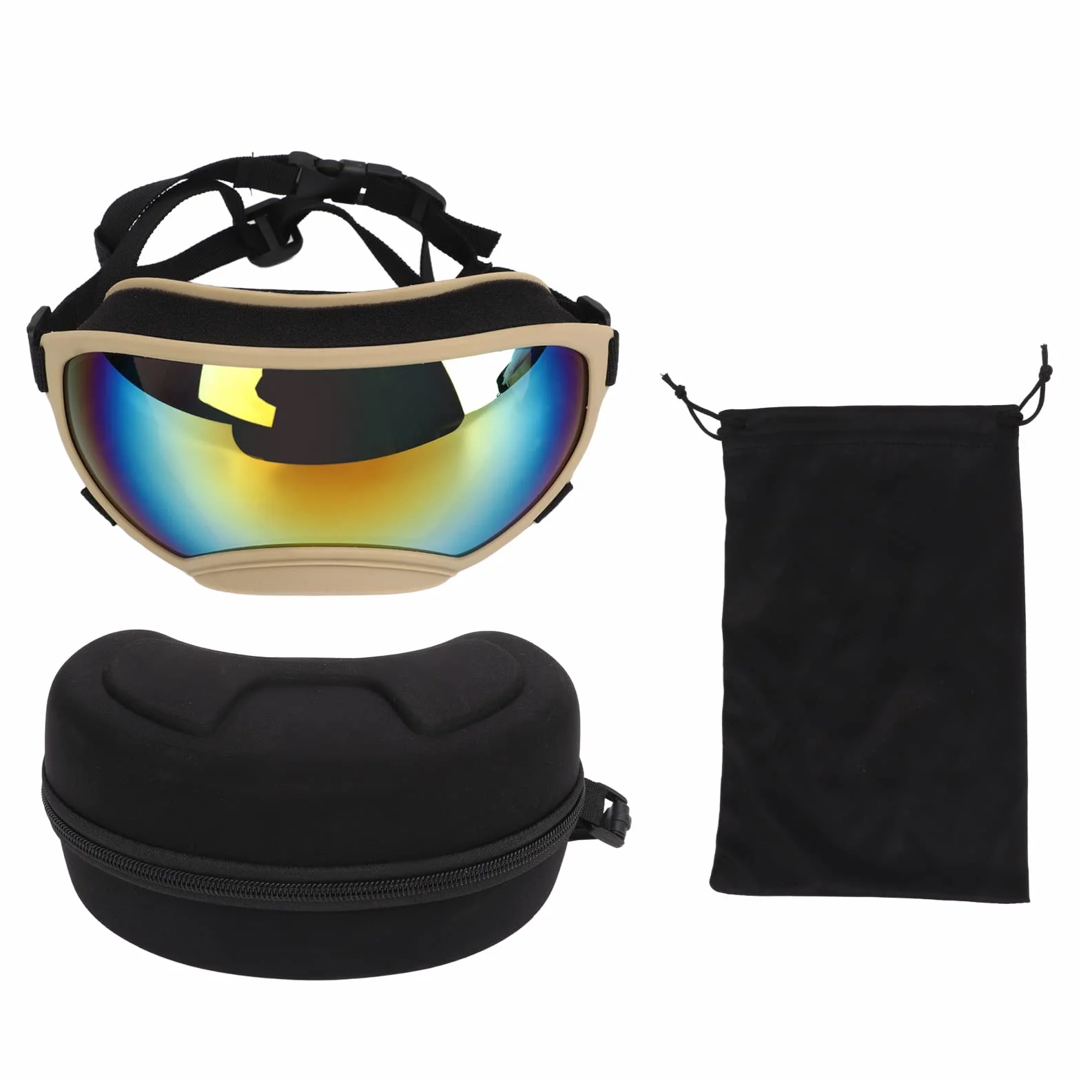 Okulary dla psa, Anti UV Winproof Dog Puppy Sunglasses with Adjustable Strap Lightweight Pets Ski Goggles for Dogs Eyes Protection Outdoor Eyewear for Medium Small Dogs