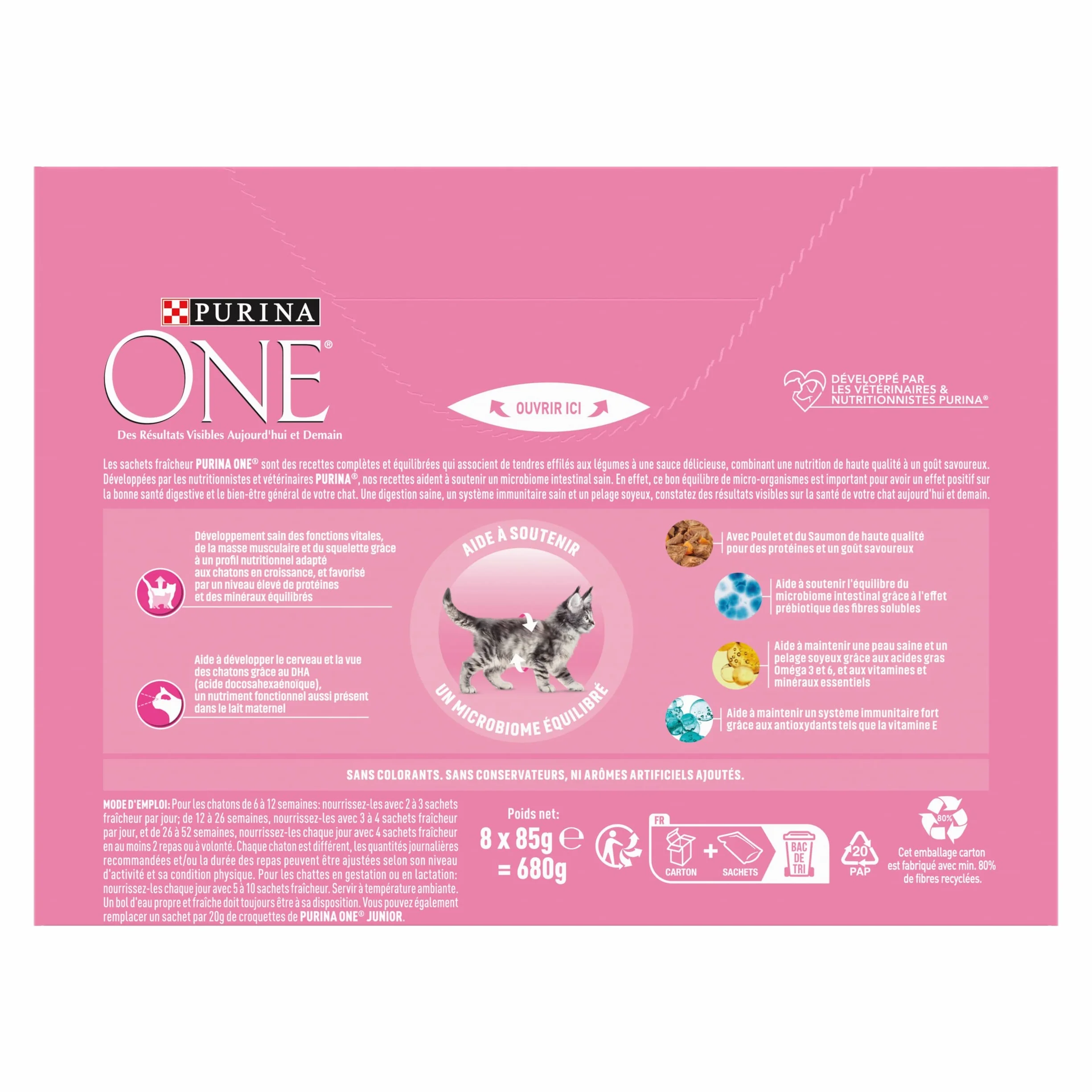 Purina One Junior Karma dla Kotów Łosoś Kurczak 680 g