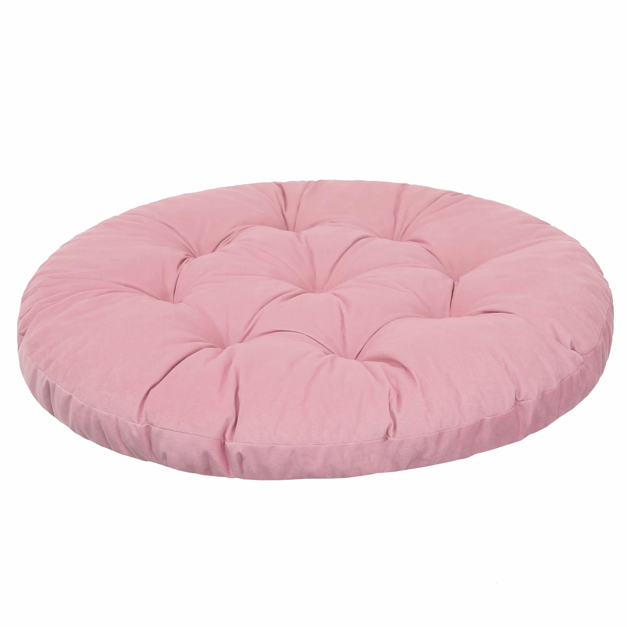 PillowPrim Aksamitna poduszka na fotel wiszący, fotel huśtawkowy, zmywalny, okrągły, różowy, 92 cm