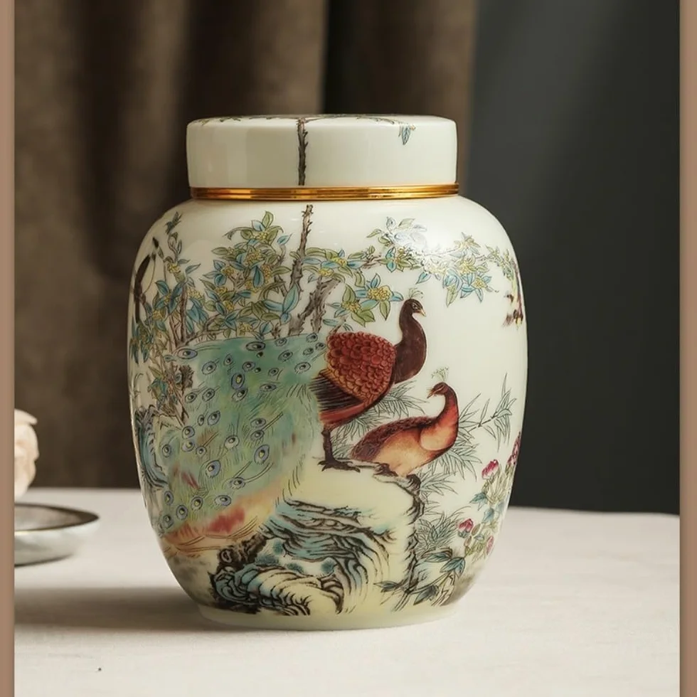 Herbata Coffee Pojemniki na cukier Luźny pojemnik do przechowywania herbaty Ceramiczny zapieczętowany słoik Retro Zestaw do herbaty Pojedynczy słoik / Podwójny słoik Zestaw pudełek na prezenty