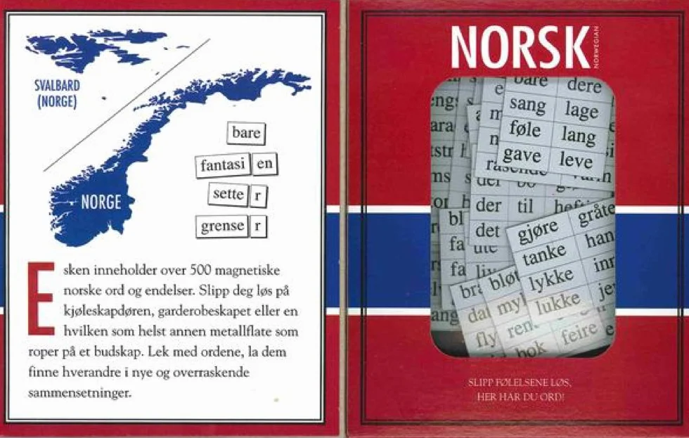 Magnetic Poetry - Zestaw norweski (norsk) - słowa do lodówki