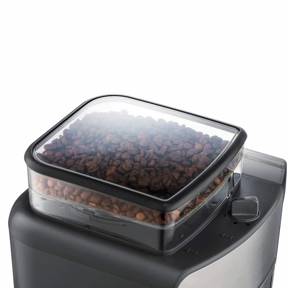 Russell Hobbs ekspres do kawy, wbudowany młynek, regulacja mocy zaparzenia kawy, timer, podtrzymywanie temperatury, dzbanek termiczny, pojemność 1,25l, moc 1000W, czarny-stalowy, Grind&Brew 25620-56