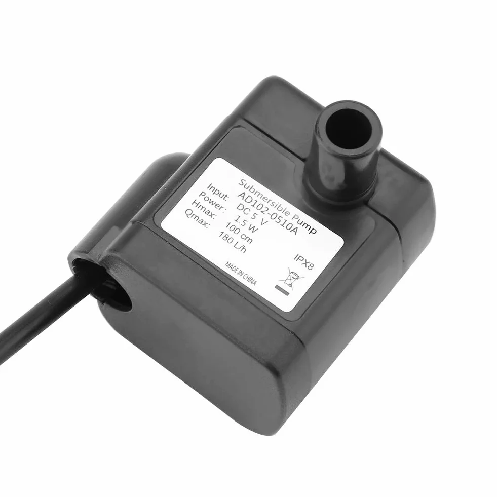 DC 5V 1,5 W USB Mini pompa bezszczotkowa pompa ultra cicha pompa obiegowa akwarium fontanna wodna strumień pompa elektryczna do akwarium akwarium