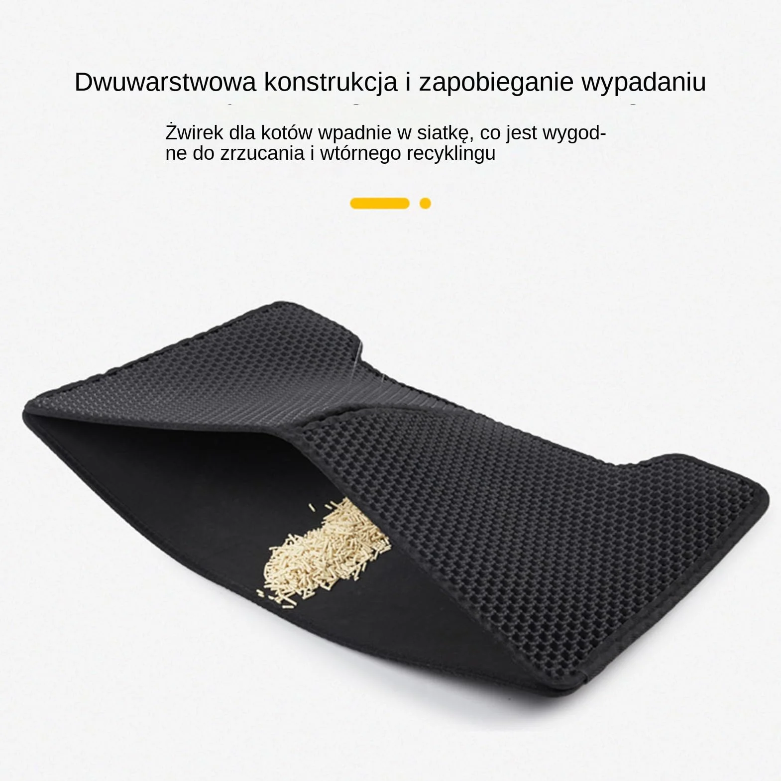 Maty Na Kuwety Antypoślizgowa Podkładka W Kształcie U Wyłapująca Żwirek Dla Kotów