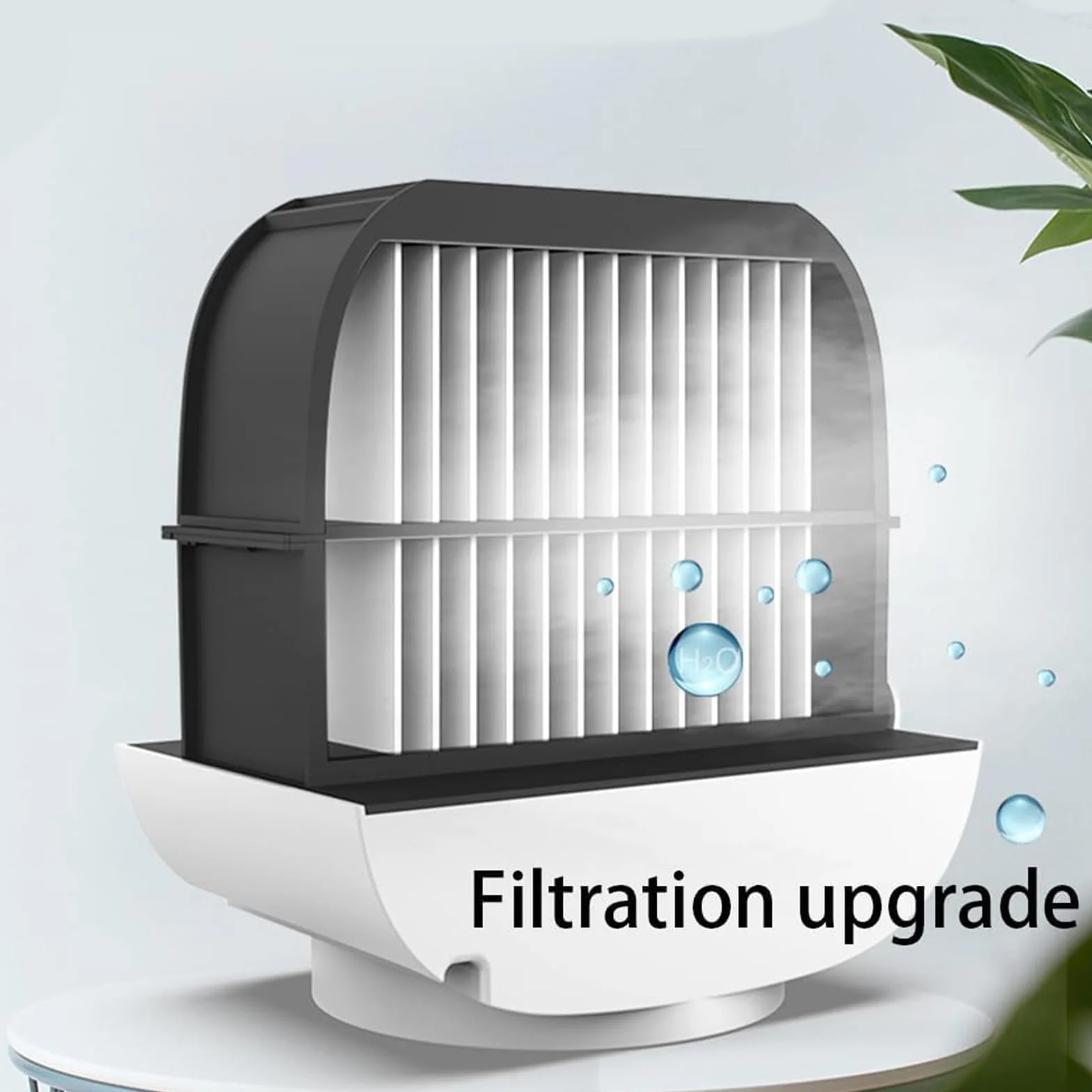 Przenośny klimatyzator chłodzący wodą zasilany przez USB, mały osobisty klimatyzator do domu, podróży i sypialni, zielony