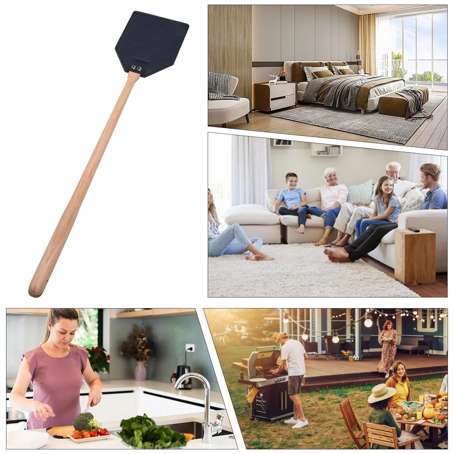 Fly Swatter for Kitchen | Leather Fly Swatter | Fly Swatter for Home and Terrace | Eco-Friendly Leather Flyswatter | High-Quality Fly Swatter | Compact and Easy to Store for Use in the Home