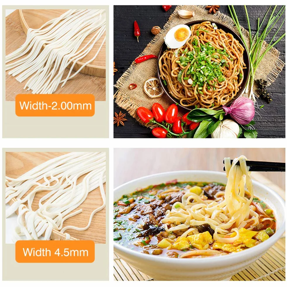 Maszyna do Robienia Makaronu, Krajalnica do Makaronu ze Stali Nierdzewnej, Ręczna Maszyna do Makaronu 3 w 1, Maszyna do Makaronu Rolkowego do Makaronu Tagliatelle ze Spaghetti Lasagna