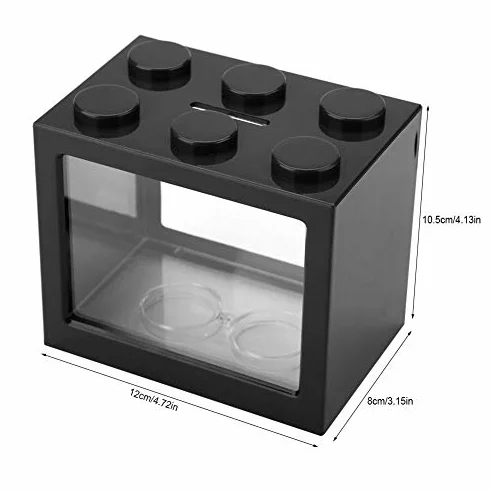 Mini Akwarium Światło LED USB Wystrój Czarny