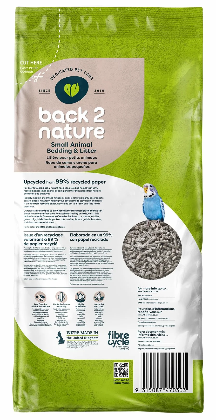Back-2-Nature ściółka dla małych zwierząt 30L