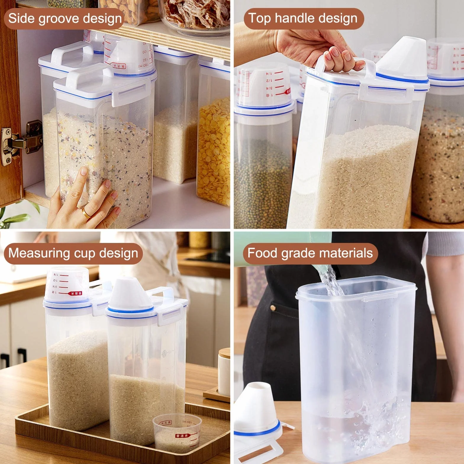 Pojemnik na żywność z miarką 2,7 l do 4,2 kg na karmę dla psów