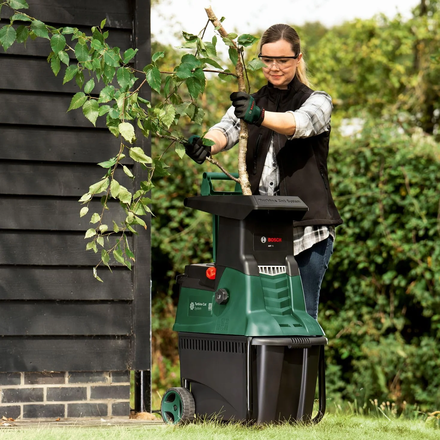 Bosch Home And Garden F016800314 Rękawice, Zielony/Szary, Taille : XL