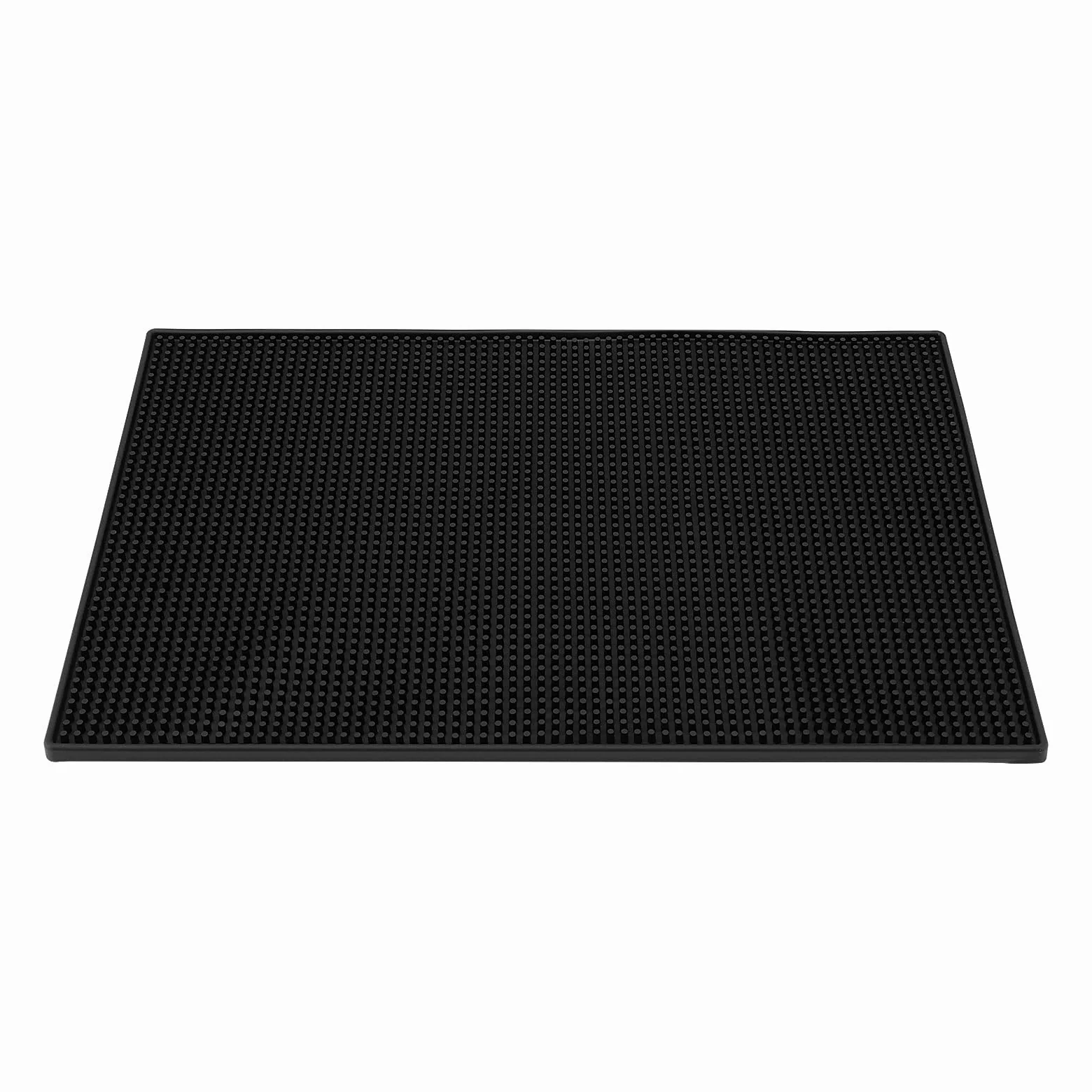 45 x 30 cm mata barowa czarna, 1 cm grubości, mata ociekowa silikonowa, mata serwisowa do baru, gumowa mata barowa na naczynia, do kuchni, baru, restauracji