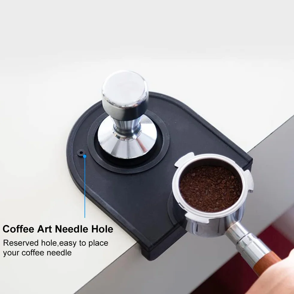 Mata do ubijania kawy, mata do kawy, mata do ubijania espresso, mata do ubijania kawy, mata do tampera kawy, silikonowa mata do ubijania espresso w rogu, podkładka do uchwytu tampera do kawy dla