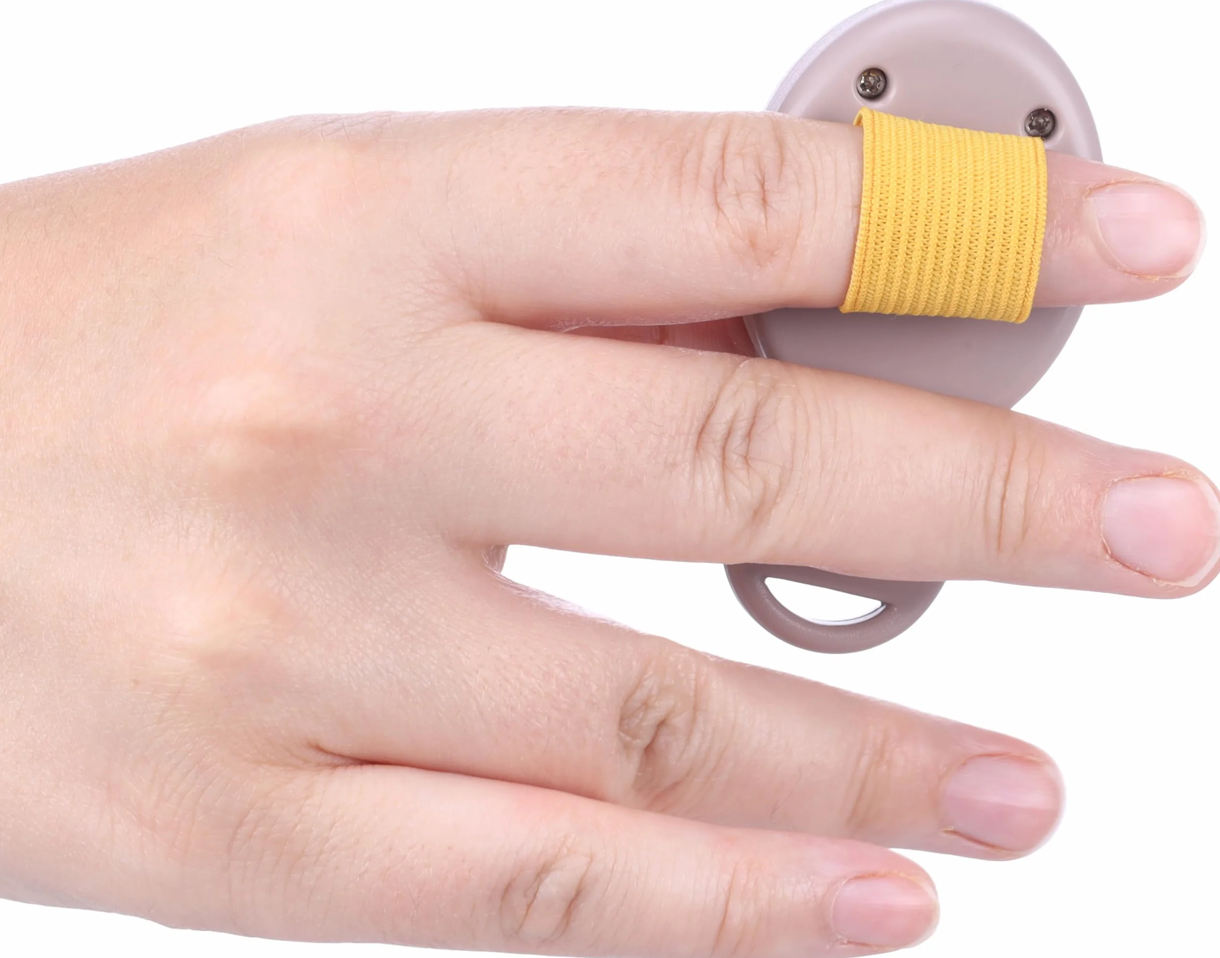 Flamingo Clicker dla szczeniąt Xia Taupe 7x4x2,5 cm z zatrzaskiem i elastycznym mocowaniem na palec