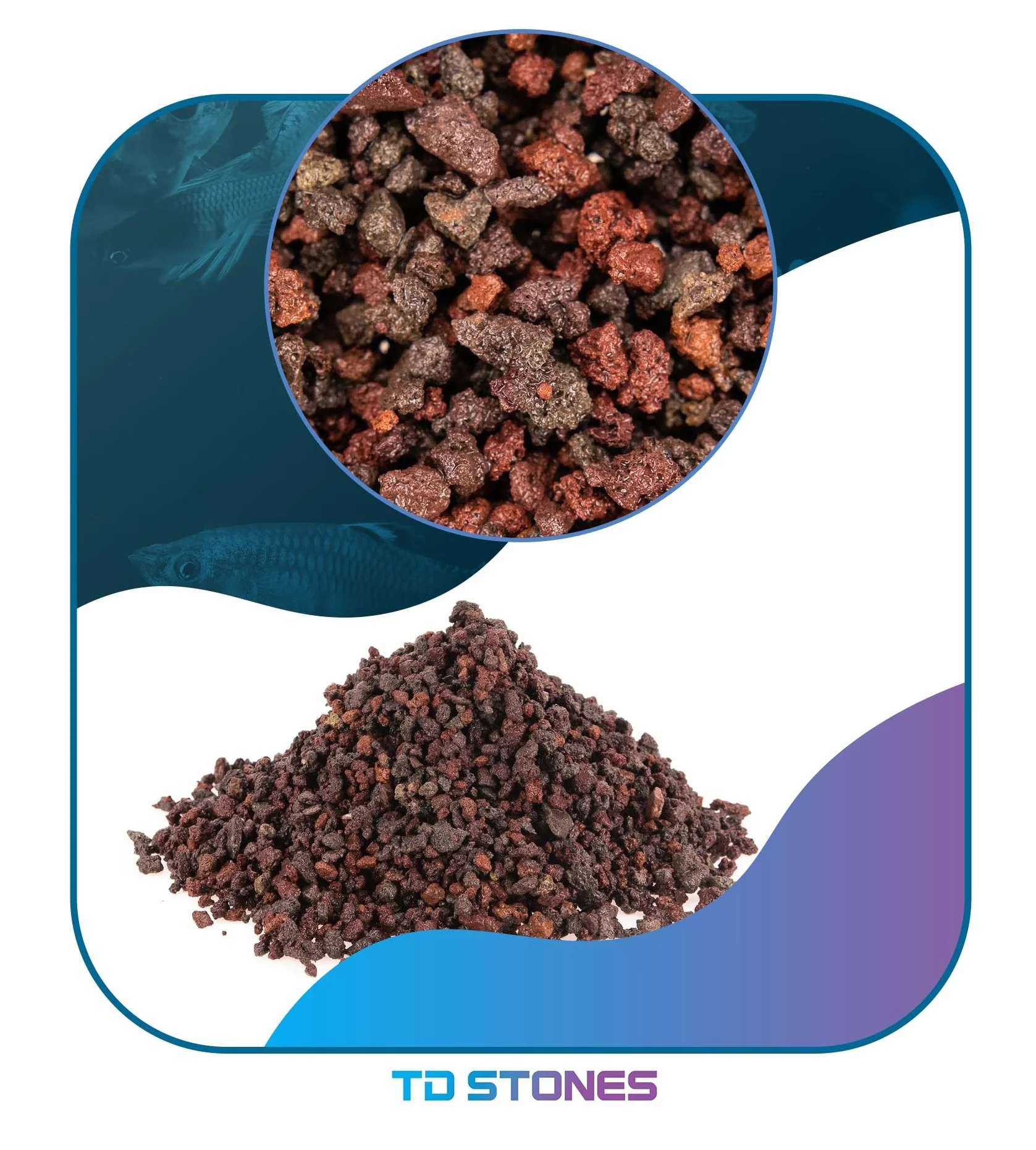 Żwirek do Akwarium Dekoracja Akwarium Żwirek Akwarium Lawa Wulkaniczna 16kg 3-5mm