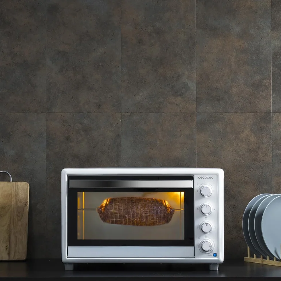 Cecotec Piekarnik Konwekcja 46 litrów Piekarnik & Toast 4600 White Gyro. 2000 W, Światło wewnętrzne, 12 funkcji, temperatura do 230º, Podwójne szklane drzwi, W zestawie obrotowy Rustidor